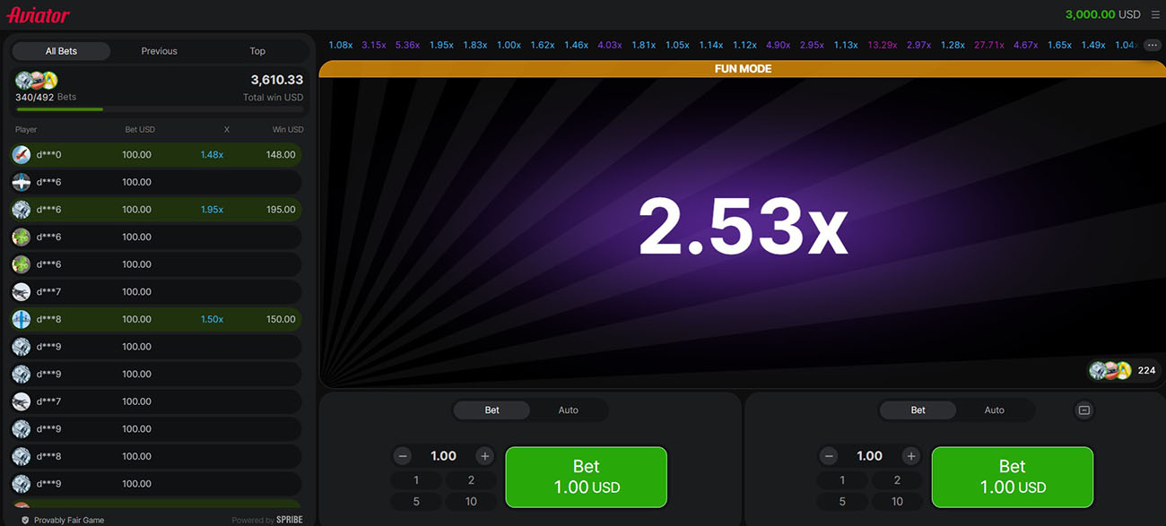 Aviator online demo.
